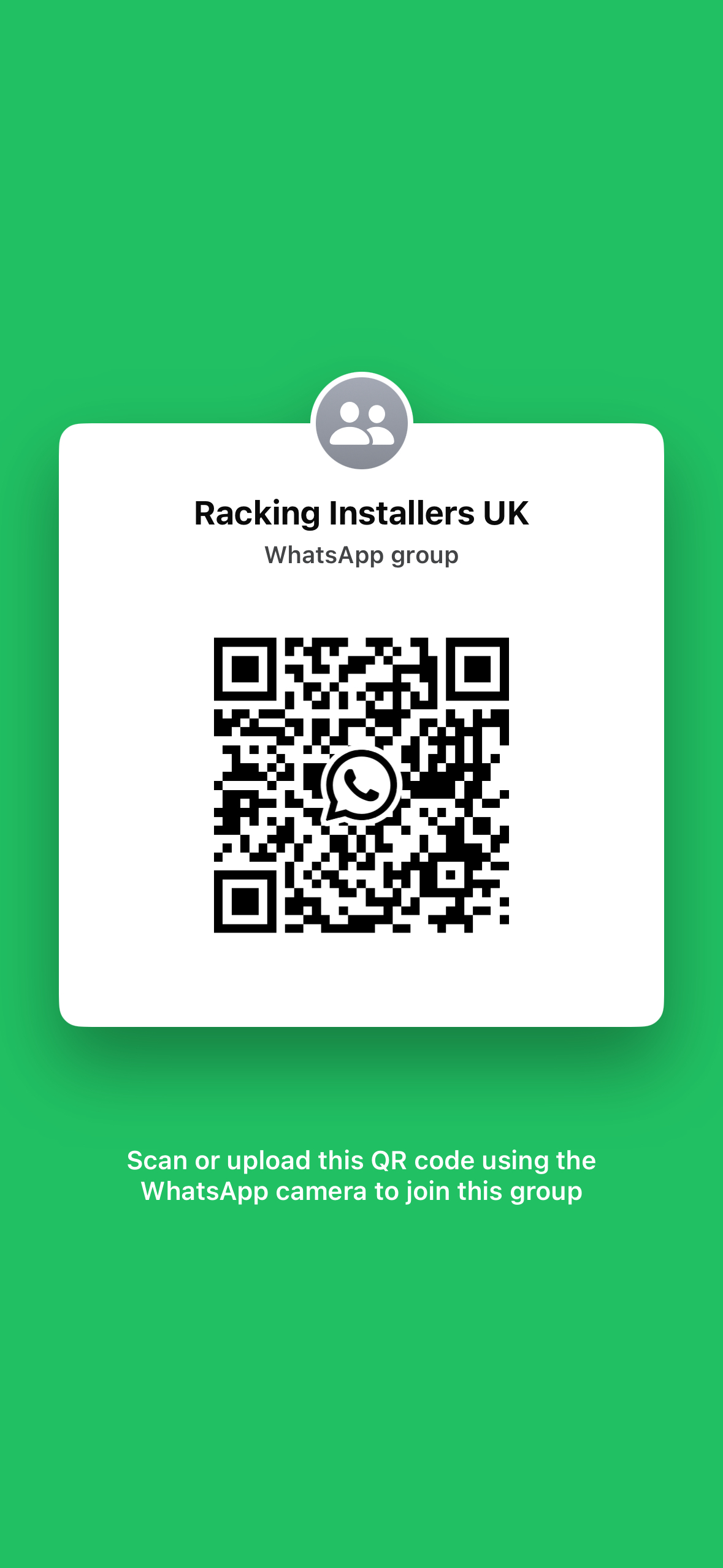 Approved Racking Installer Whatsapp Group